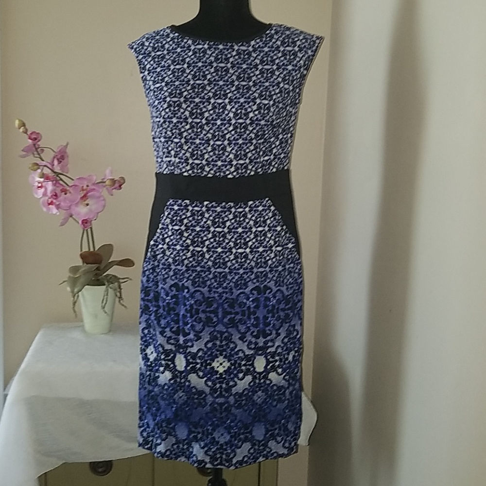LONDON TIMES SLEEVELESS CAUSAL CAREER  DRESS